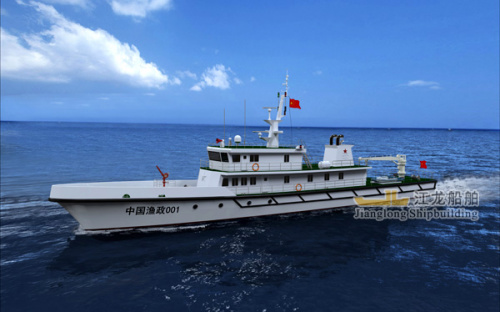 江龙船舶中标350吨钢铝复合结构渔政船