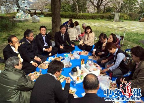 日本爱媛县华侨华人联合会举办中日赏樱交流聚会