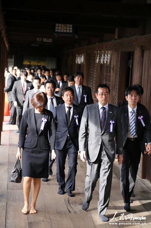 日本靖国神社秋季例行大祭 18日159名议员参拜