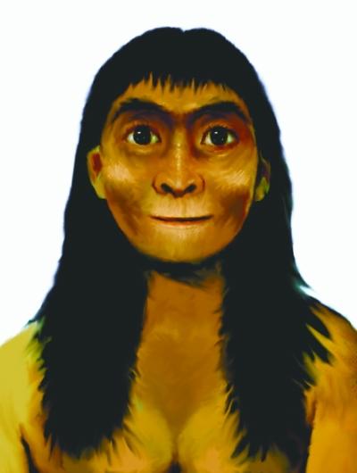 30万年前南京人复原成功瓜子脸大眼睛美女图