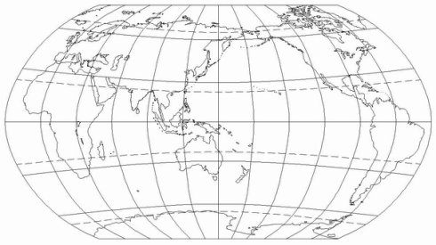 世界地图简图黑白简化图片