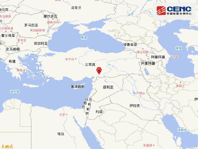土耳其附近发生7.7级左右地震