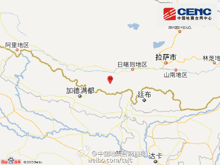 西藏日喀则定日县发生31级地震震源深度8千米