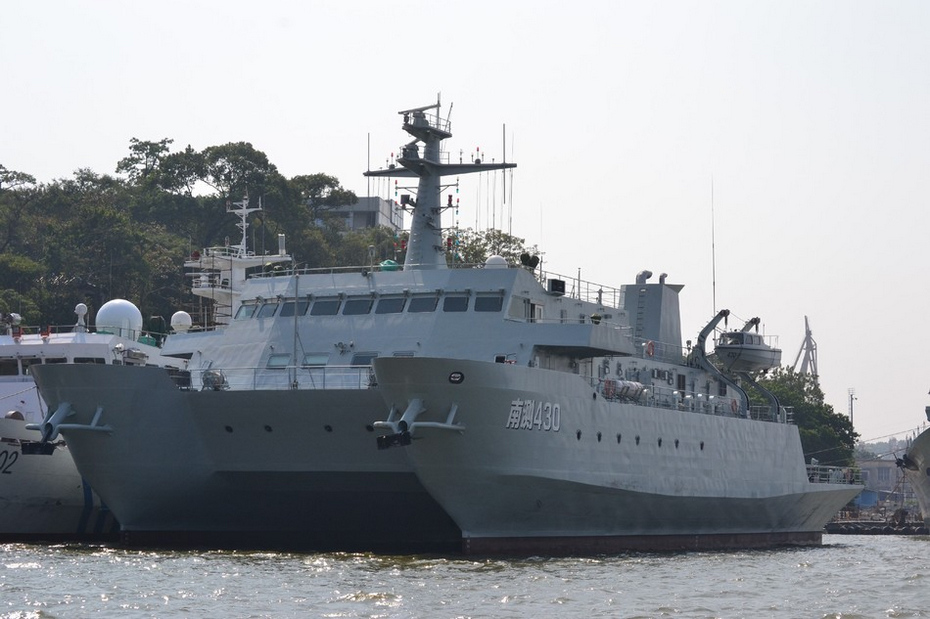 中国海军双体侦查船780图片
