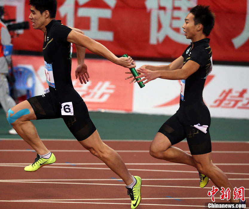 澳門運動員參加全運會田徑男子4x100米接力比賽