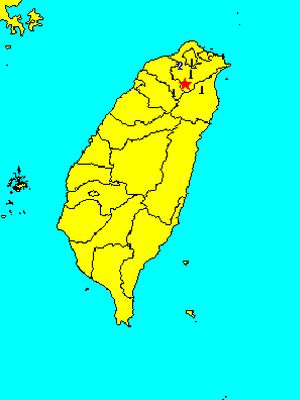 臺灣新北市發生34級地震震源深度67公里